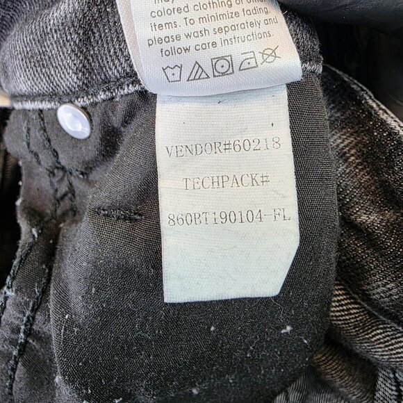 PacSun Mom Jean Jeans Womens 26 Black High Rise 100% Cotton Denim Pants - Picture 12 of 13